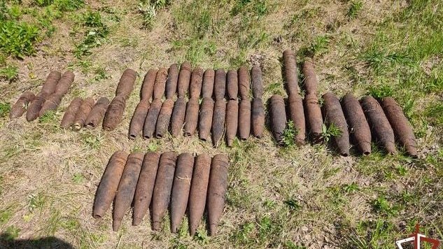 В лесу недалеко от Екатеринбурга грибники нашли 46 снарядов (ФОТО)