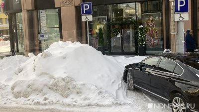Места для инвалидов на городских парковках завалили снегом (ФОТО)