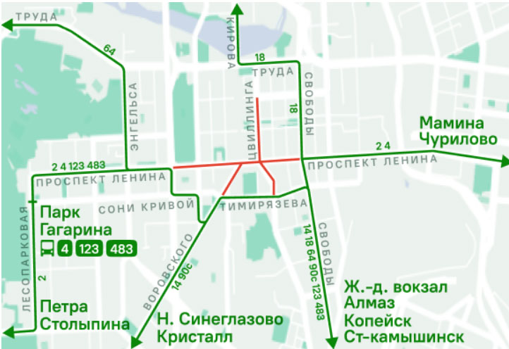 Новый День: В Челябинске и Копейске 9 мая изменят маршруты общественного транспорта