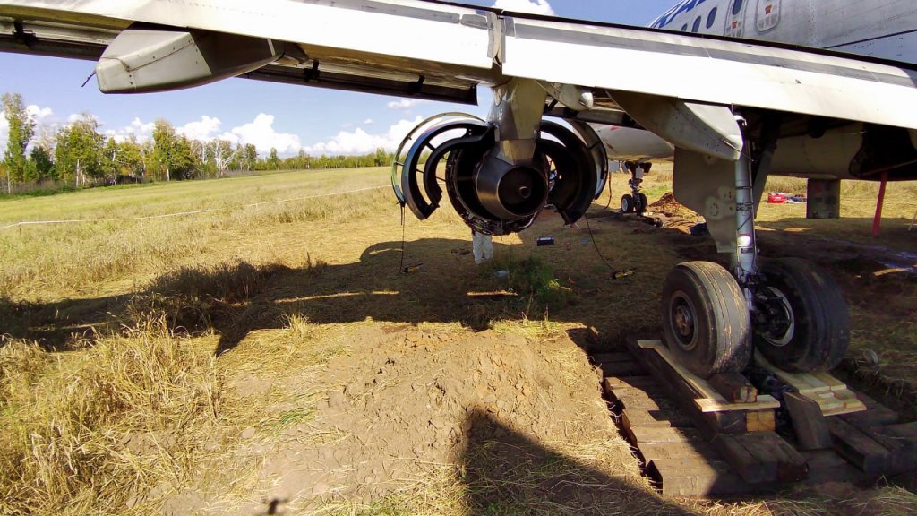Новый День: Самолет Уральских авиалиний, севший в поле пшеницы, останется там на несколько месяцев